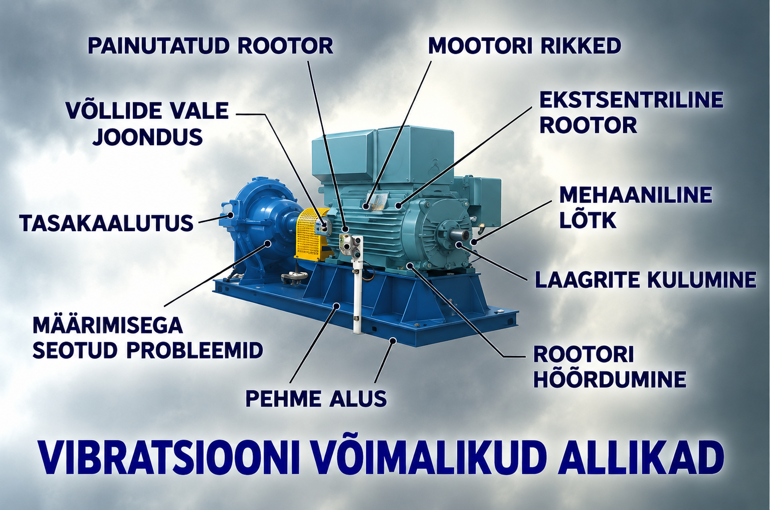 Mootor koos pumbaga.